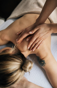 Massage therapy for upper back tension and posture support